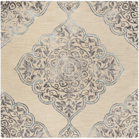 Safavieh Dip Dye Hand Tufted Square Area RugBeige & Blue 7 x 7 ft. DDY510A-7SQ